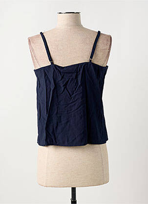 Top manches bretelles ajustables fines bretelles bleu CREAM femme