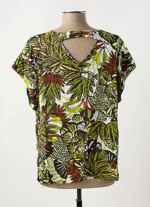 T-shirt imprimé fantaisie manches courtes vert DIANE LAURY femme