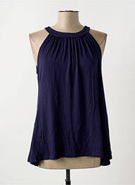 Top stretch sans manche bleu MARIA VILLALOBOS femme