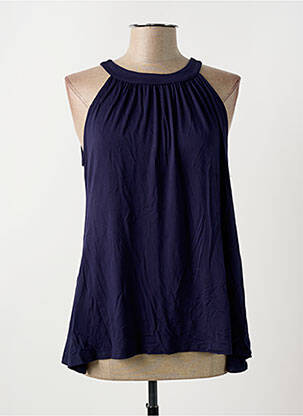 Top stretch sans manche bleu MARIA VILLALOBOS femme