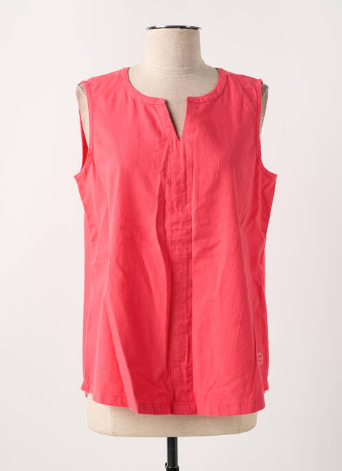 Blouse col rond sans manche rouge CECIL femme