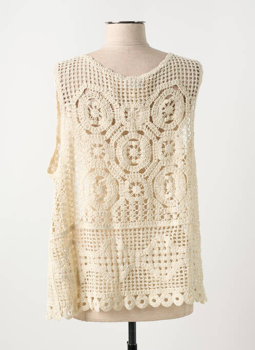 Gilet sans manche beige C'EST BEAU LA VIE pour femme