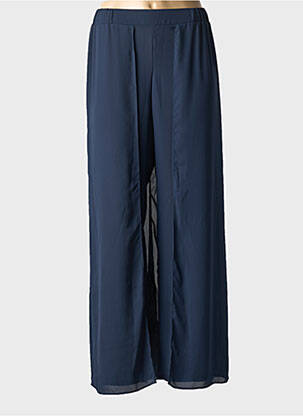 Pantalon droit taille élastique bleu GREGORY PAT femme