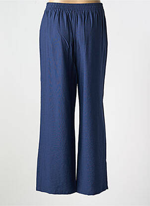Pantalon droit taille élastique bleu C'EST BEAU LA VIE femme
