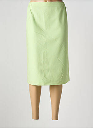 Jupe mi-longue coupe droite vert GUY DUBOUIS femme
