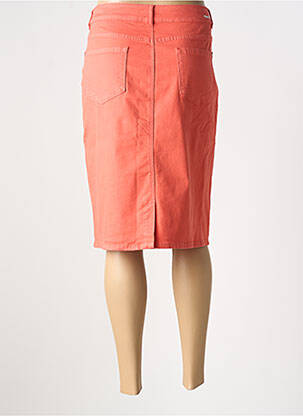 Jupe mi-longue coupe droite orange DIANE LAURY femme