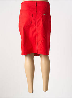 Jupe mi-longue coupe droite rouge BRANDTEX femme