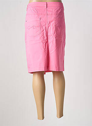 Jupe mi-longue coupe droite rose BRANDTEX femme