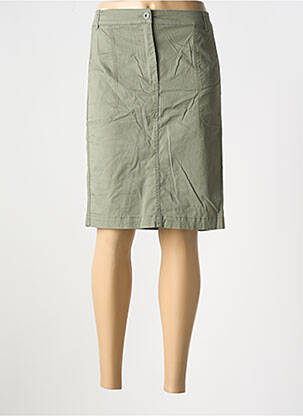 Jupe mi-longue coupe droite vert BRANDTEX femme