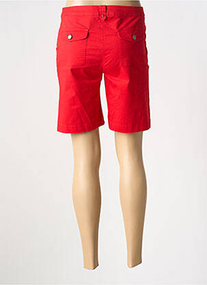 Bermuda coupe droite rouge FELINO femme