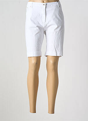 Bermuda coupe droite blanc BRANDTEX femme