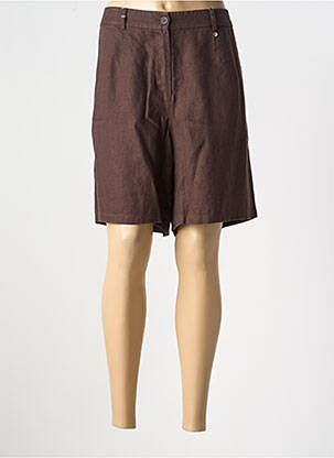 Bermuda taille élastique marron DIANE LAURY femme