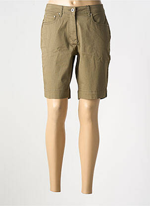 Bermuda coupe droite vert BRANDTEX femme