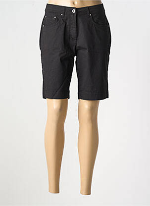 Bermuda coupe droite noir BRANDTEX femme