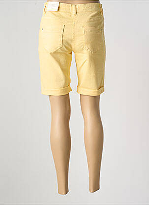 Bermuda fermeture zippée sous rabat boutonné jaune COASTLINE femme