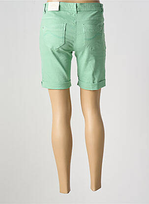 Bermuda fermeture zippée sous rabat boutonné vert COASTLINE femme