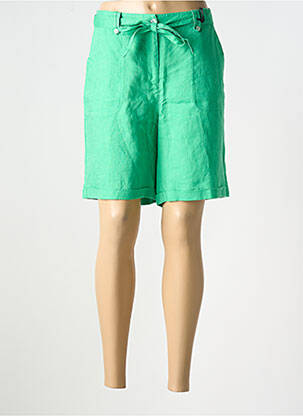 Bermuda coupe droite vert JULIE GUERLANDE femme
