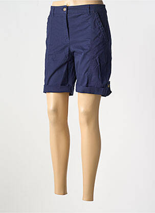 Short fermeture zippée sous rabat boutonné bleu BRANDTEX femme