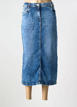 Jupe mi-longue bleu CECIL pour femme