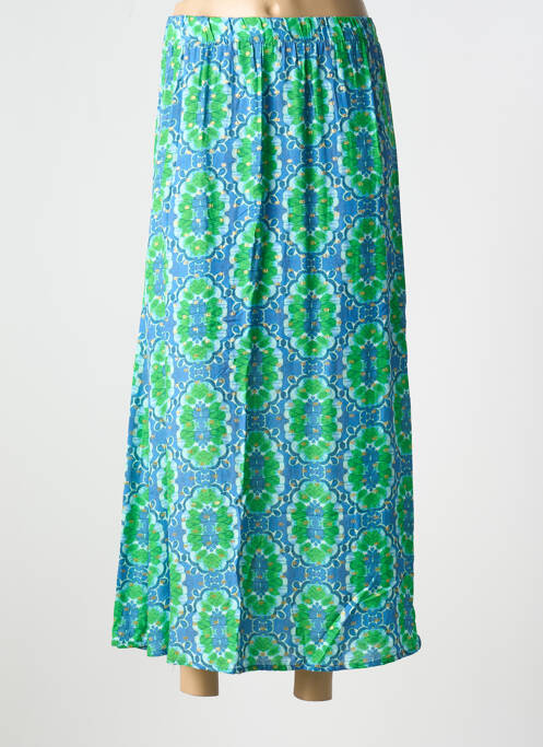 Jupe mi-longue taille élastique vert GEISHA femme
