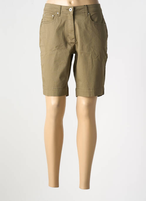 Bermuda coupe droite vert BRANDTEX femme