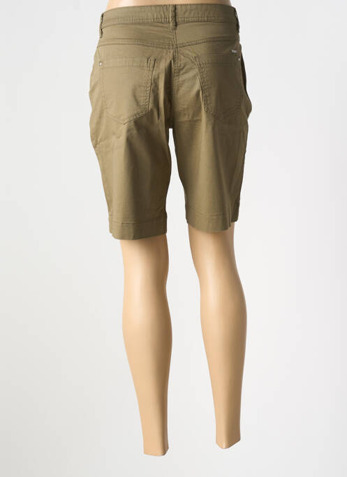 Bermuda coupe droite vert BRANDTEX femme