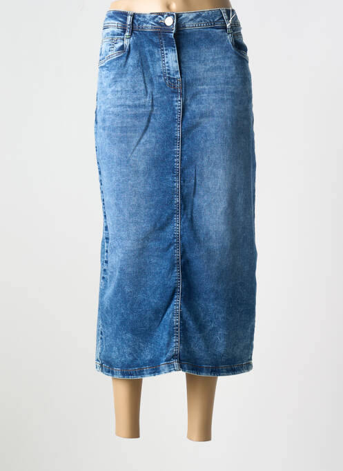Jupe mi-longue bleu CECIL pour femme
