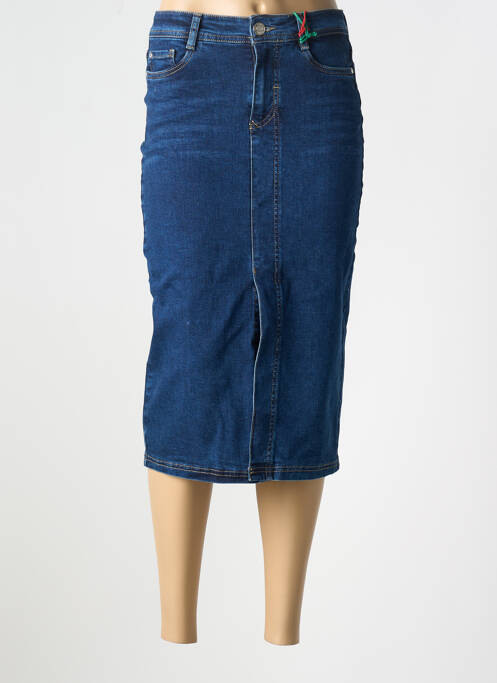 Jupe mi-longue bleu STREET ONE pour femme
