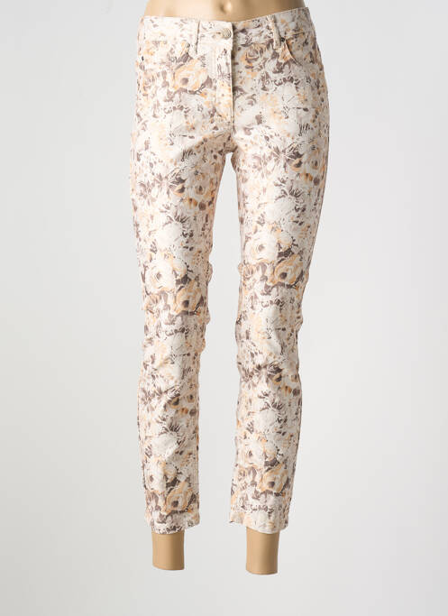 Pantalon slim beige BRANDTEX pour femme