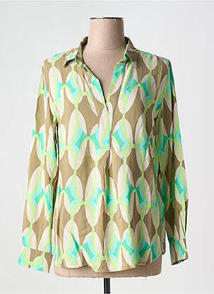 Blouse imprimé fantaisie manches longues vert BETTY BARCLAY femme