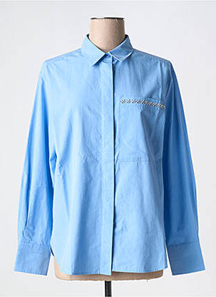 Chemisier coupe droite manches longues bleu BETTY BARCLAY femme