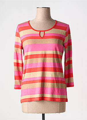 Top col rond manches longues rouge BETTY BARCLAY femme