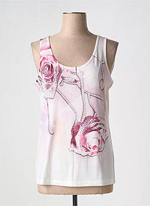 Top imprimé fantaisie fines bretelles violet MISSY femme