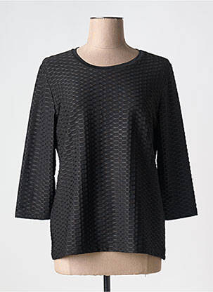 Top col rond manches 3/4 noir BETTY BARCLAY femme