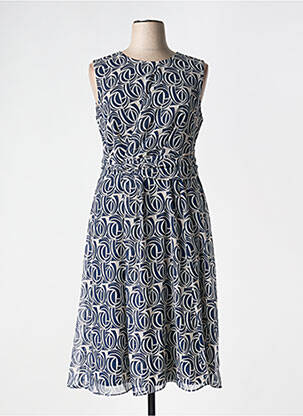 Robe mi-longue coupe évasée sans manche bleu BETTY & CO femme