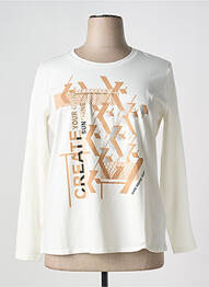 Top imprimé fantaisie manches longues blanc BETTY BARCLAY femme