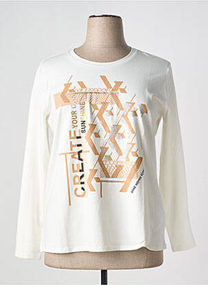 Top imprimé fantaisie manches longues blanc BETTY BARCLAY femme