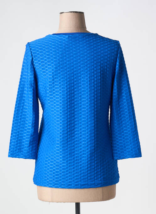Top col rond manches 3/4 bleu BETTY BARCLAY femme