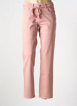 Jeans coupe droite stretch taille normale rose PARA MI femme