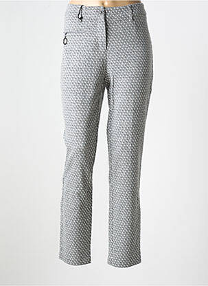 Pantalon slim stretch taille normale gris ANNA MONTANA femme