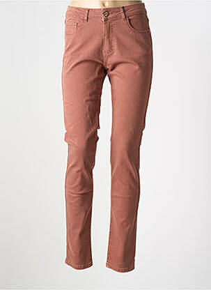 Jeans coupe slim stretch taille normale marron PARA MI femme
