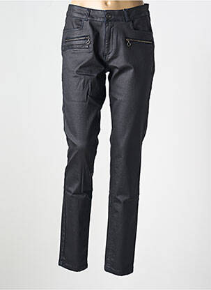 Pantalon slim stretch taille normale noir PARA MI femme