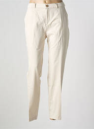 Pantalon chino tissage popeline taille normale beige PARA MI femme