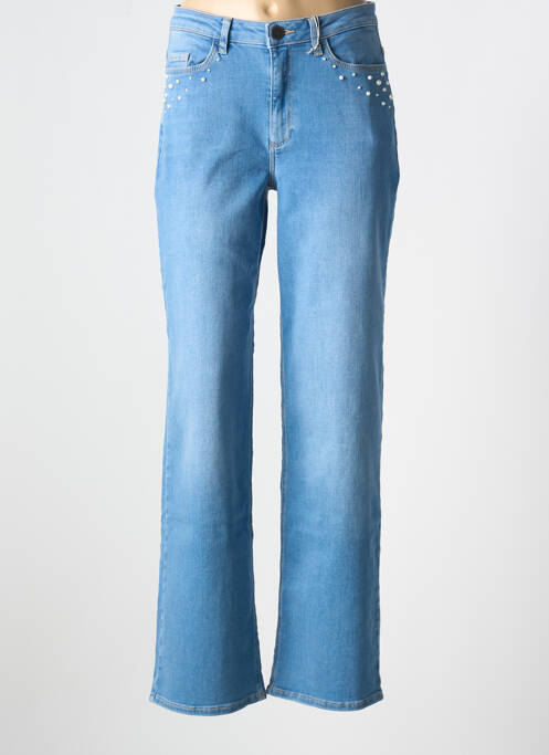 Jeans coupe droite stretch taille normale bleu BETTY & CO femme