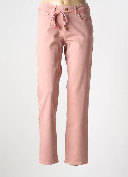 Jeans coupe droite rose PARA MI pour femme