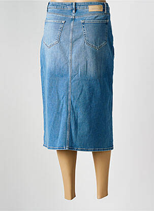 Jupe mi-longue coupe droite bleu BETTY & CO femme