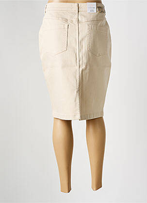 Jupe mi-longue stretch beige PARA MI femme