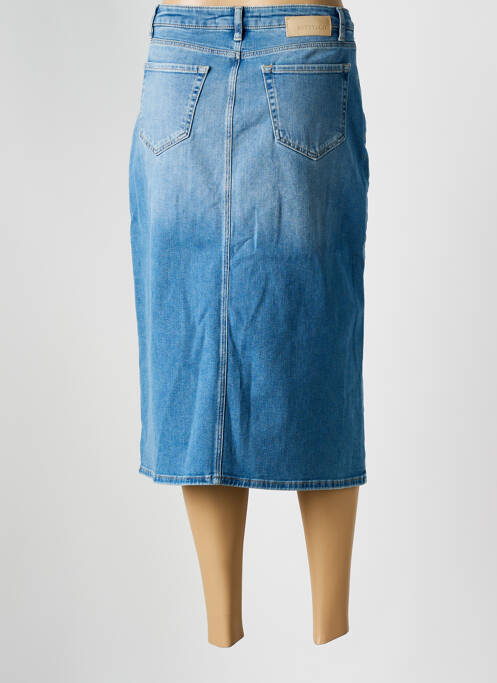 Jupe mi-longue coupe droite bleu BETTY & CO femme