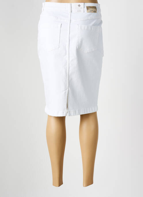 Jupe mi-longue blanc PARA MI pour femme