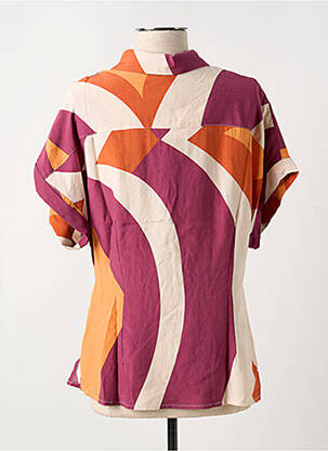 Chemisier manches courtes manches courtes violet ANGE femme